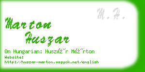 marton huszar business card